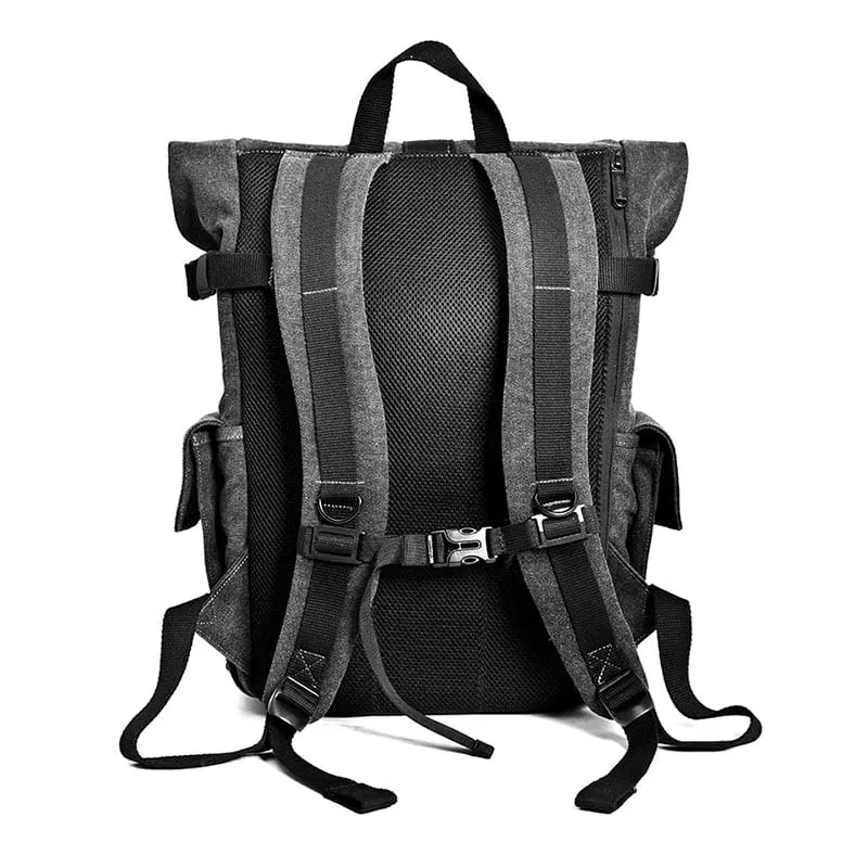 rolltopbag Black back
